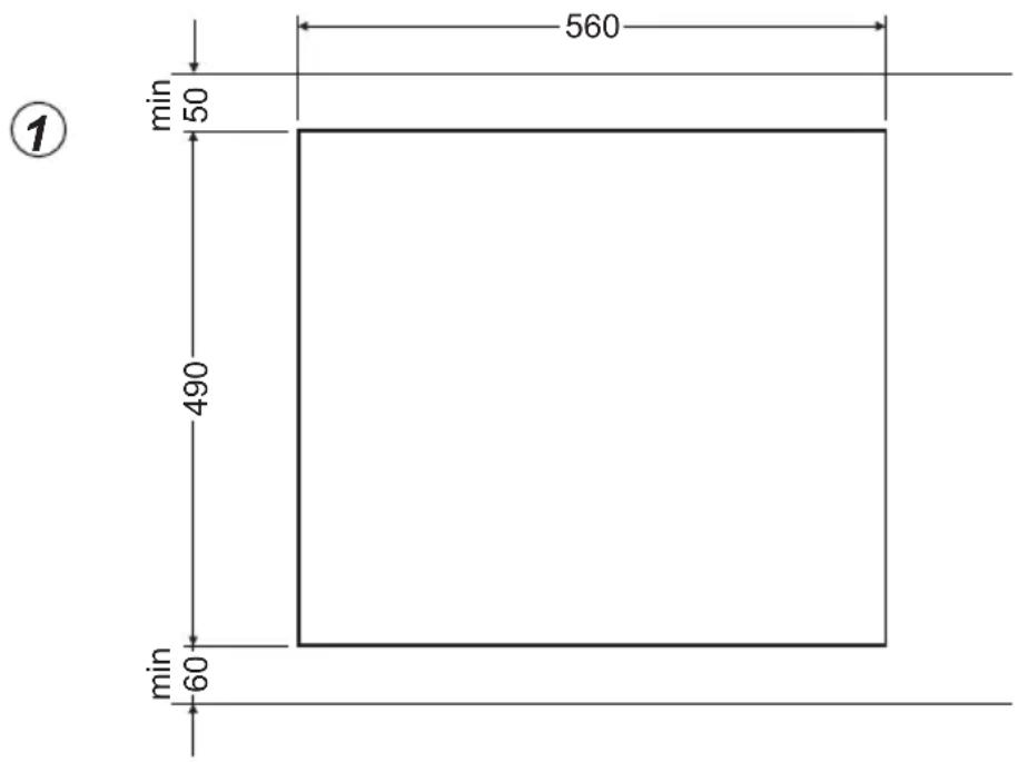 AMICA EHC 933 331 E - Préparation du dessus du meuble pour l'aménagement par la plaque - 1