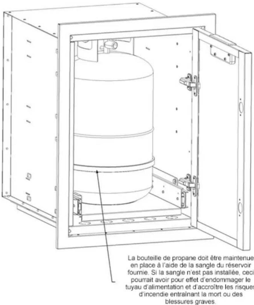 Crown Verity Infinite IBIPBNG - SCHÉMA 5. SANGLE DE RETENUE DU RÉSERVOIR DE GAZ PROPANE LIQUIDE - ARMOIRE DE RANGEMENT ENCASTRÉE. - 2