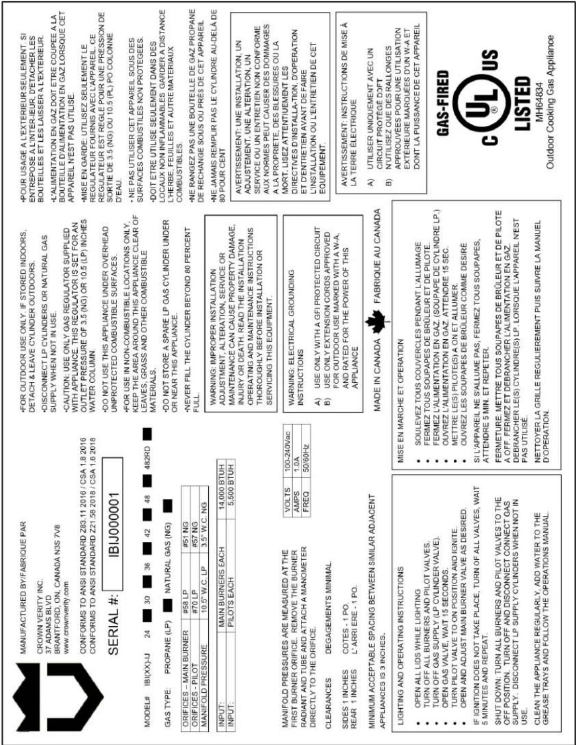 Crown Verity Infinite IBIPBNG - LIMITATIONS DE GARANTIE - 1