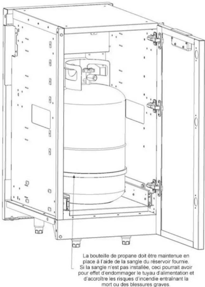 Crown Verity Infinite IBISC - SCHÉMA 5. SANGLE DE RETENUE DU RÉSERVOIR DE GAZ PROPANE LIQUIDE - ARMOIRE DE RANGEMENT ENCASTRÉE. - 1