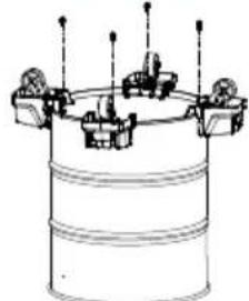 EcoMax EM18156 - ENSEMBLE DE SUPPORT / ACCESSOIRE ROULETTE - 1