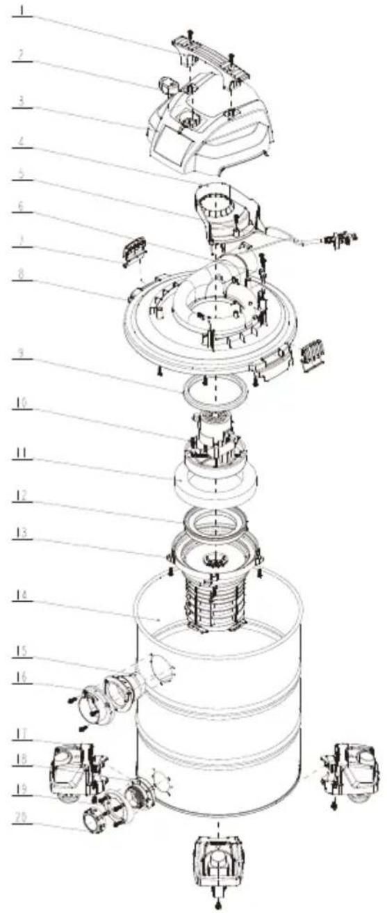 EcoMax EM18156 - EXPLODED VIEW / PARTS LIST - 1