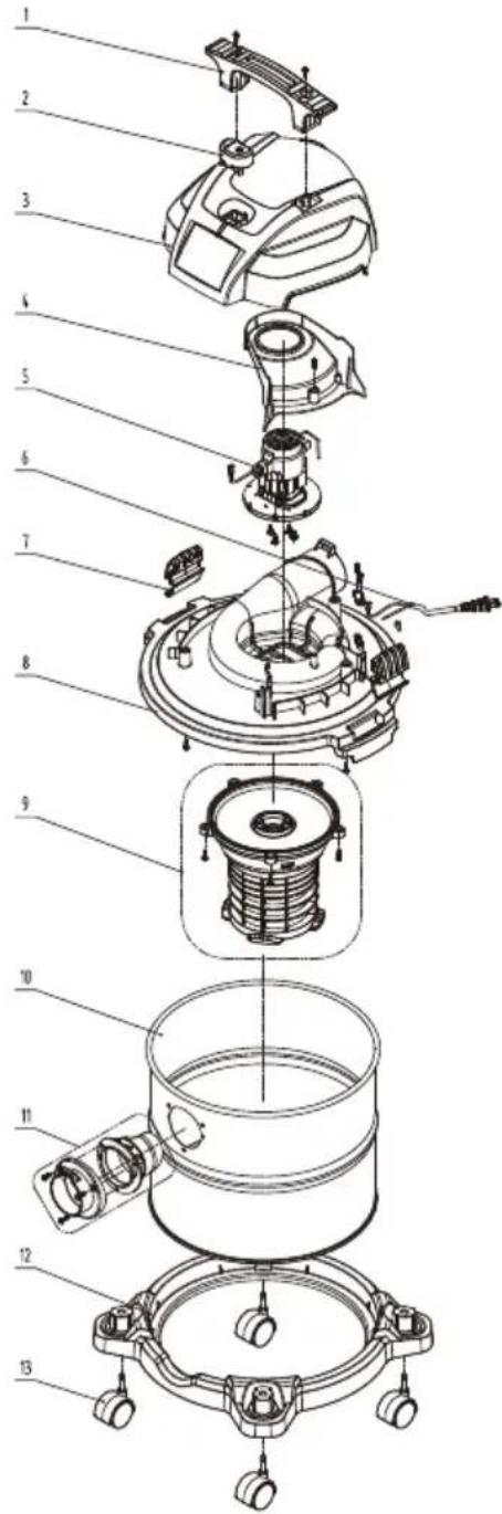 EcoMax EM18115 - EXPLODED VIEW / PARTS LIST - 1