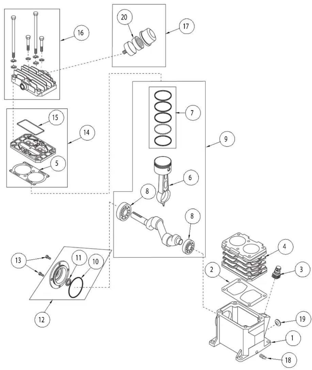 Campbell Hausfeld VT6195 - No. Description Part Number: Qty. - 1