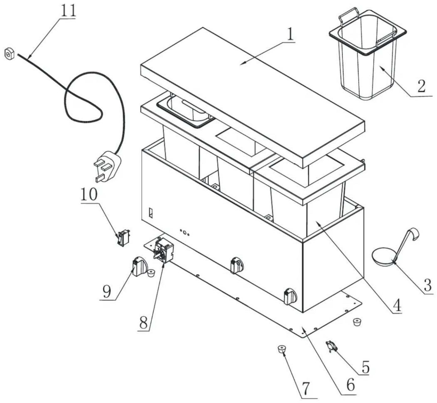 Omcan 44181 - Parts Breakdown - 1