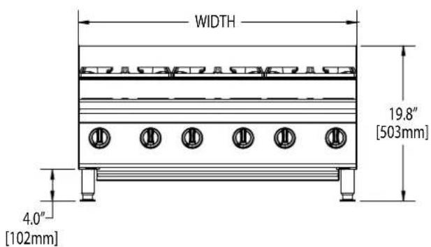 GARLAND HEEGM 48CL - SPECIFICATIONS: STEP-UP HOT PLATES - 2