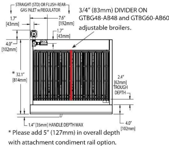 GARLAND HEEGM 48CL - SPECIFICATIONS: CERAMIC-BRIQUETTE CHAR-BROILERS - 1
