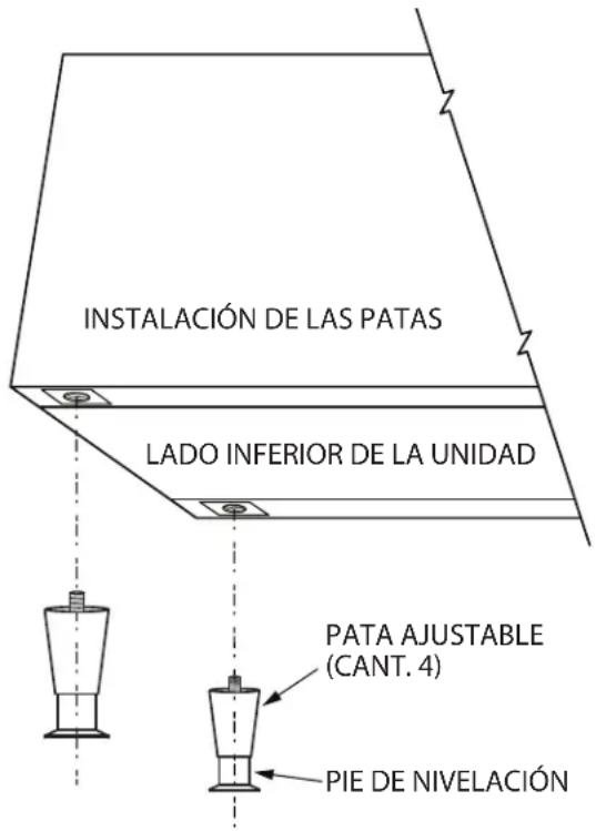 GARLAND HEEGM 48CL - Instalación de las patas - 1