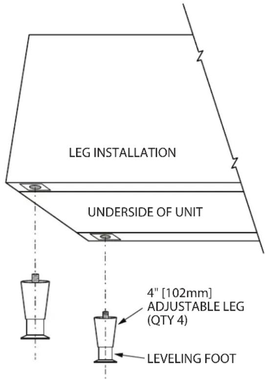 GARLAND HEEGM 48CL - Leg Installation - 1