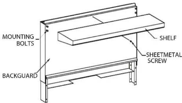 GARLAND U60-2G48RS - Installing Shelf To Backguard - 1