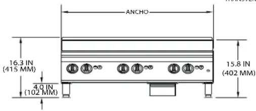 GARLAND GTGG24-G24M-5009 - ESPECIFICACIONES: PARRILLAS DE ASAR RADIANTES - 6