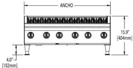 GARLAND GTGG24-G24M-5009 - ESPECIFICACIONES: PARRILLAS DE ASAR RADIANTES - 2