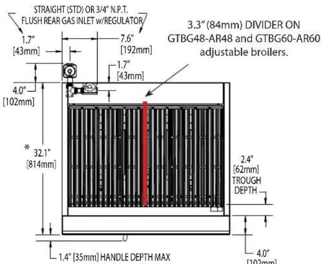 GARLAND GTGG36-G36M - SPECIFICATIONS: RADIANT CHAR-BROILERS - 1