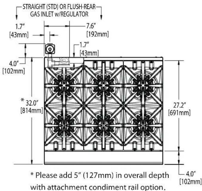 GARLAND GTGG36-G36M - SPECIFICATIONS: STEP-UP HOT PLATES - 1