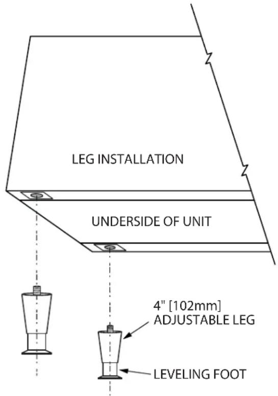 GARLAND GTGG36-G36M - Leg Installation - 1