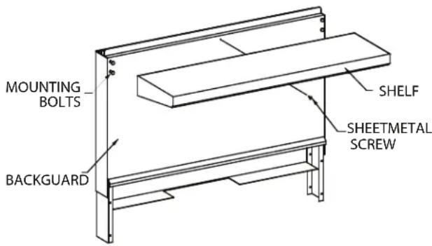 GARLAND G60-2G48CS - Installing Shelf To Backguard - 1