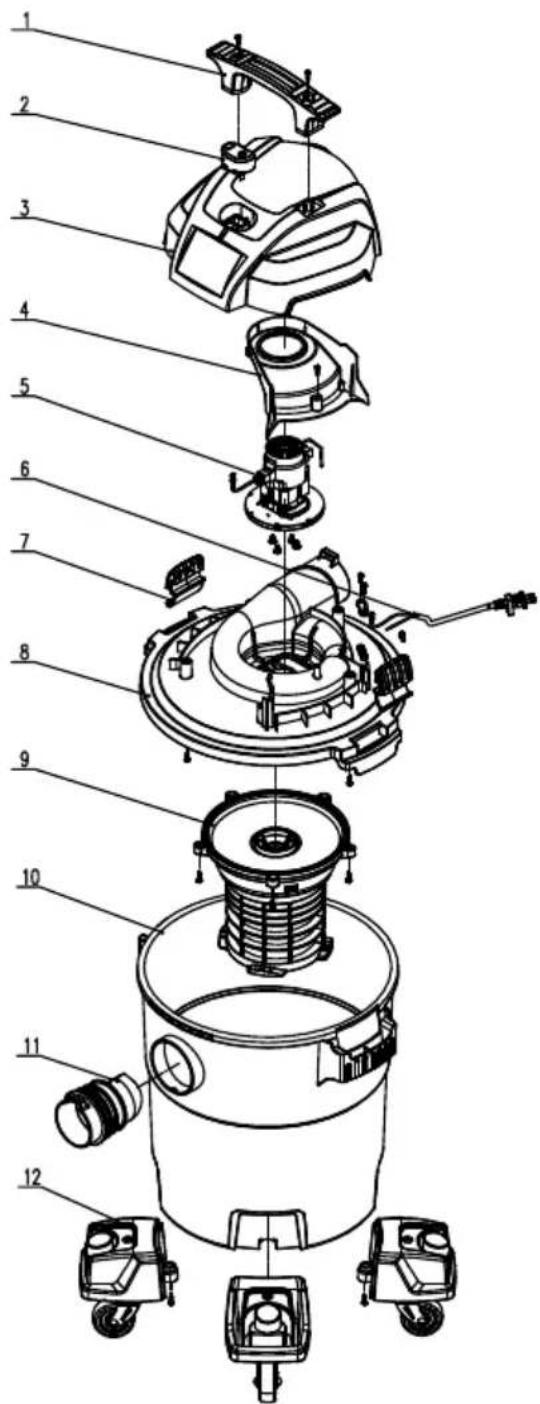 EcoMax EM18116P - EXPLODED VIEW / PARTS LIST - 1