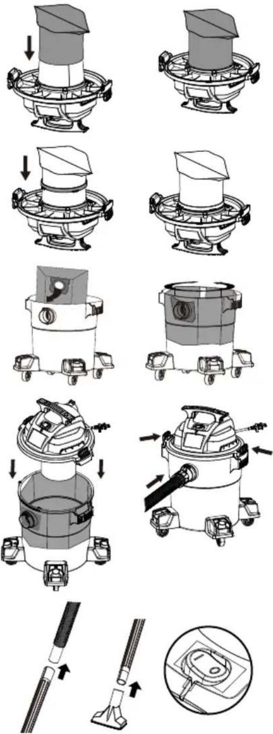 EcoMax EM18116P - INSTALLING THE DISPOSABLE FILTER BAG - 3