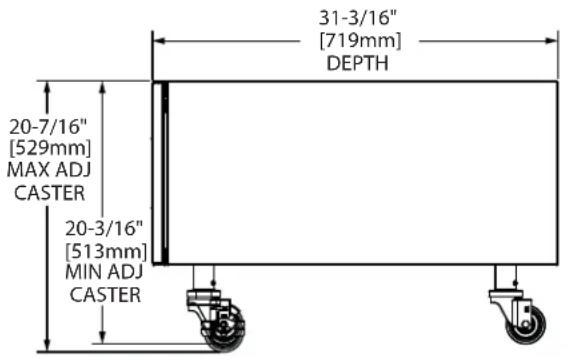 GARLAND G48 BRL - DIMENSIONS AND SPECIFICATIONS – STANDS - 4