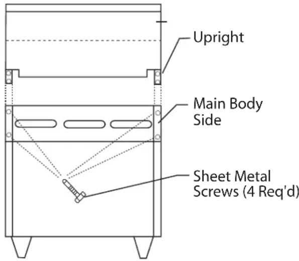 GARLAND U48-G48SS - Backguard With High Shelf, Salamander Or Cheesemelters Mounting Instructions - 1