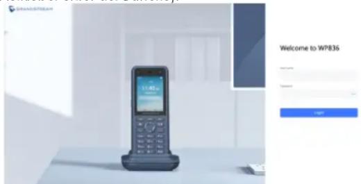 GRANDSTREAM WP836 - ZUGANG ZUR WP836 WEBSCHNITTSTELLE - 1