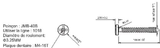 GRANDSTREAM UCM6302A - Spécifications des Vis Autotaraudeuses: - 1