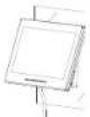 GRANDSTREAM GSC3575 - Support adhésif pour verre sur mur - 1
