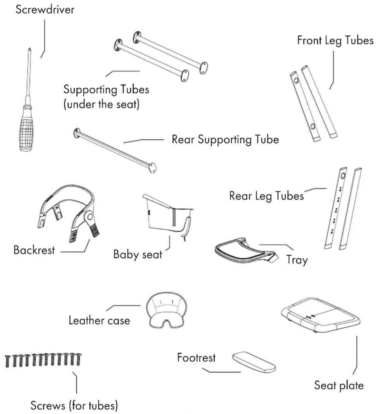 Deryan High Chair - PARTS - 1
