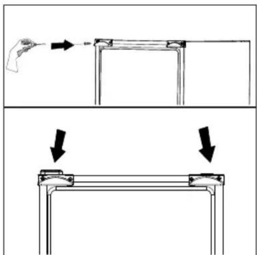 BEKO B3RCNA420HSX - Attaching the plastic wedges - 1