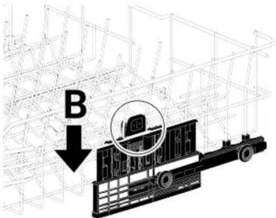 BEKO BDFN26440XP - Réglage de la hauteur du panier supérieur - 2