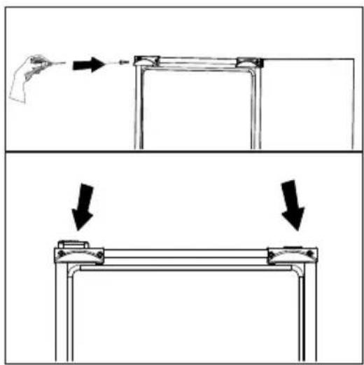 BEKO B5RCNA460HSX - Attaching the plastic wedges - 1