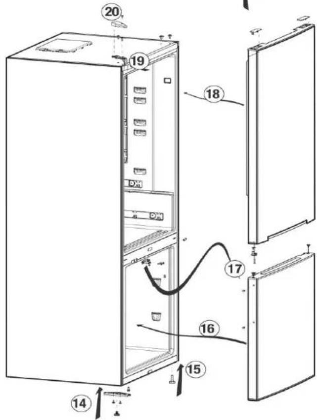BEKO RCNA460B - Reversing the doors - 2