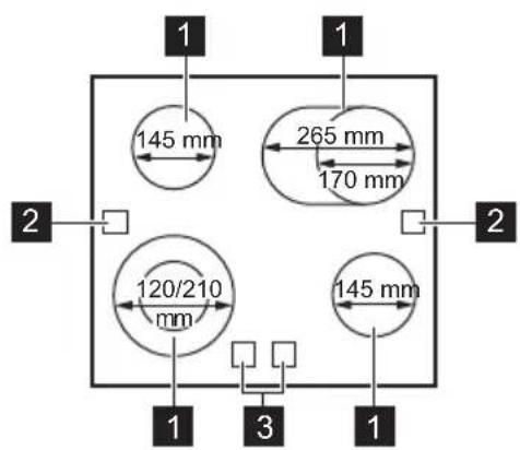 ELECTROLUX LRD64062IK - Indeling van het kookoppervlak - 1