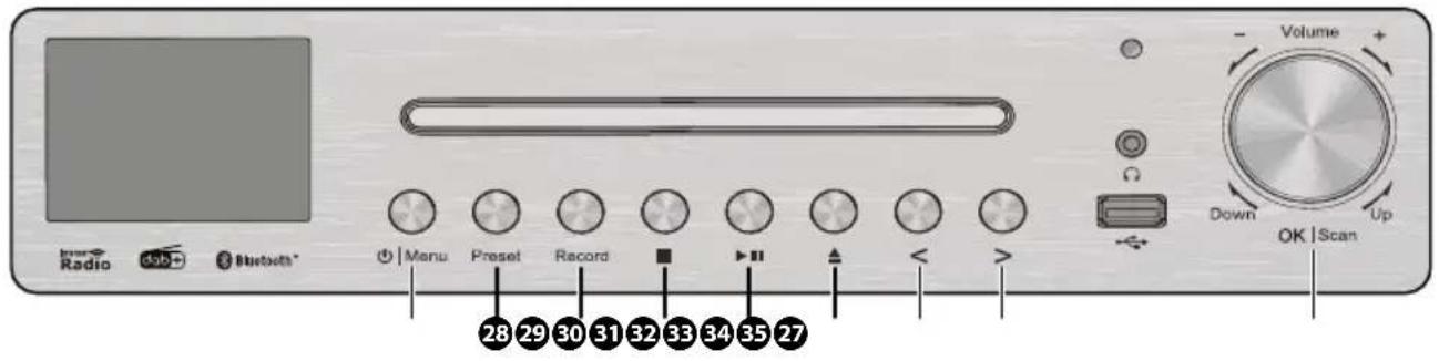 LENCO MC-760 - HiFi set with Internet, DAB+, FM Radio, CD/MP3 Player and Turntable - 3
