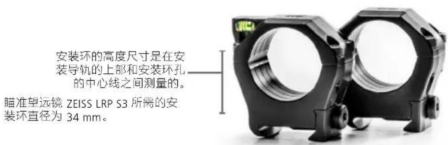 ZEISS LRP S3 6-36x56 - ZEISS 内置防倾斜水平仪的精密镜环 - 1