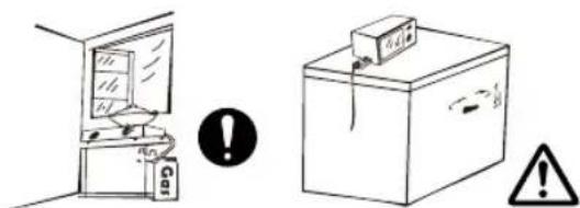 COMFEE RCC199WH2 - WARNINGS RELATED TO PLACING ITEMS - 2