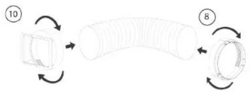 EDEN ED-7015 - Installera utloppsslang - 1