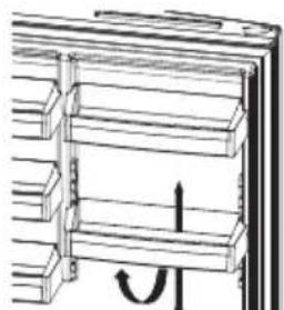 SHARP SJ-NBA35CHXIE-EU - Balconnet réglable AdaptiLift (Dans certains modèles) - 1