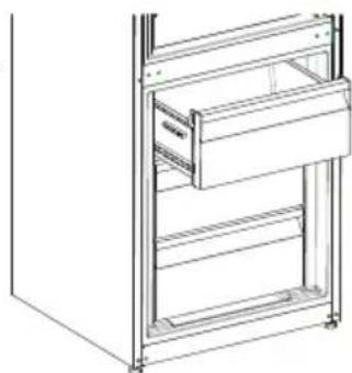 SHARP SJ-NBA12DMXPC-EU - Pour enlever le compartiment du congélateur; - 1