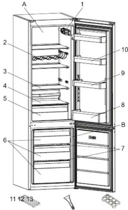 SHARP SJ-FBB05DTXLD-EU - DESCRIPTION OF THE APPLIANCE - 1