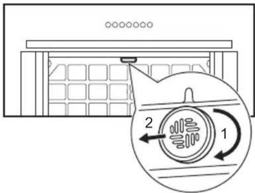 ELECTROLUX LFG828K - Vyjmutí filtru: - 1