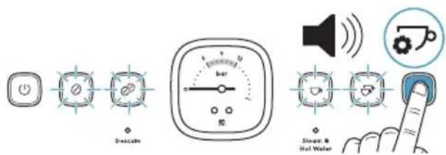 ELECTROLUX E8EC1-8SW - Kafijas izvades temperatūras pielāgošana - 1