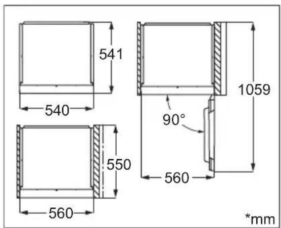 541 540 550 560 1059 90° 560 *mm