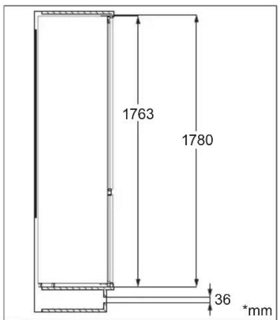 ELECTROLUX KNS3SE18S - Mått - 1