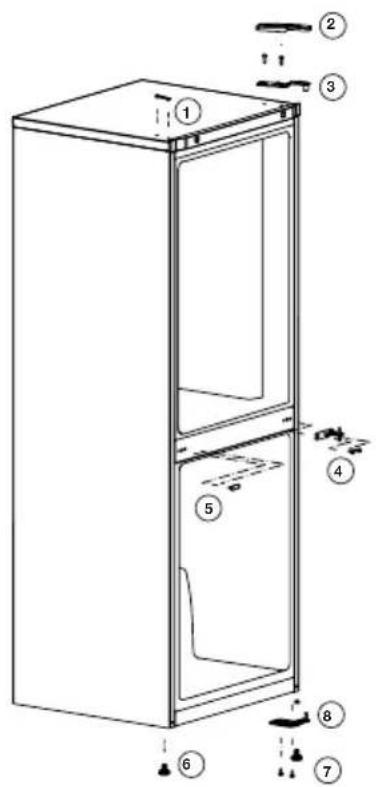 BEKO B1RCNA400S - Inversion de la direction de l'ouverture de la porte - 1