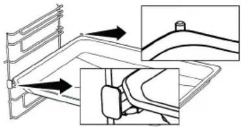 BEKO BCBIM17600KSBMPS - Mise en place appropriée de la grille métallique et du plateau sur les rails téléscopiques Modèles à étagères grillagées et rails téléscopiques - 2