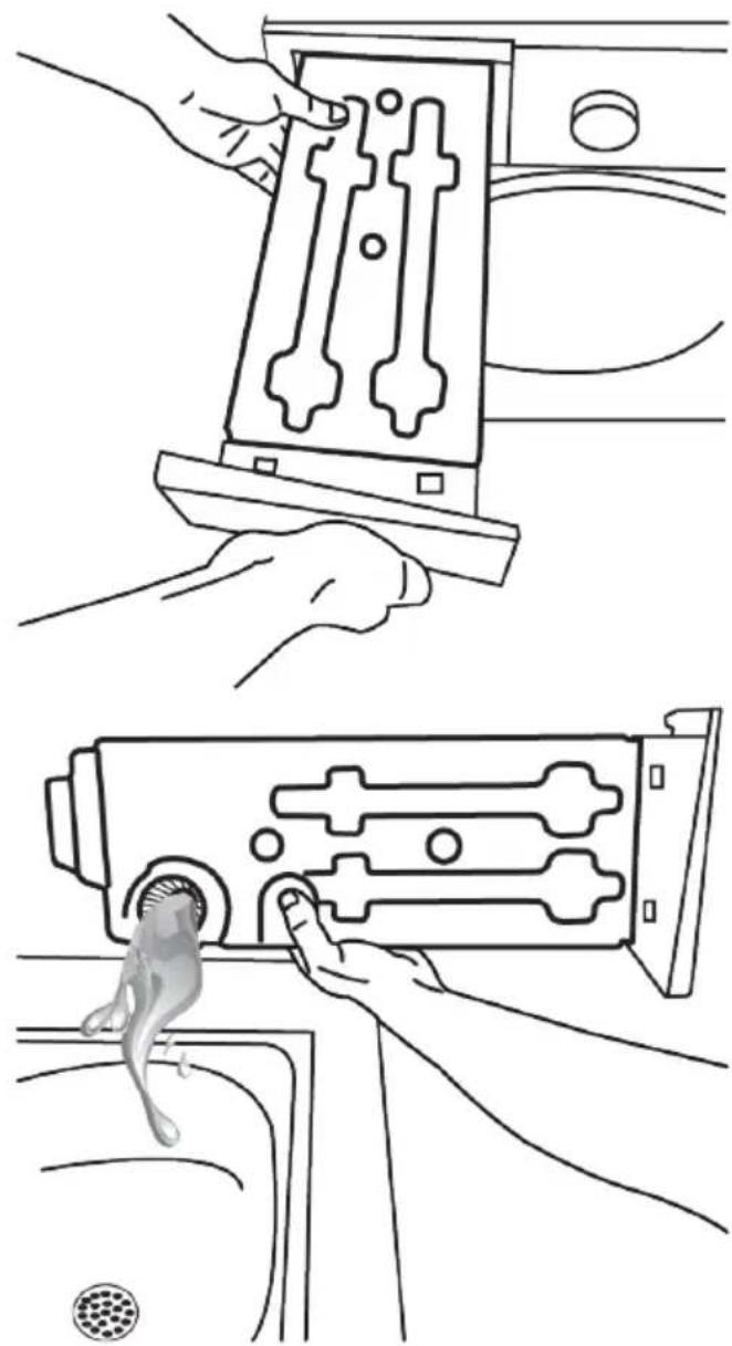BEKO BM3T3823BNL - Pour vider le réservoir d'eau : - 1