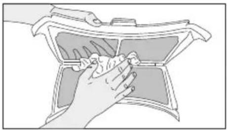 BEKO BM3T3824W - Filtres à fibres (filtres internes et externes) / Nettoyage de la surface intérieure de la porte de chargement - 3