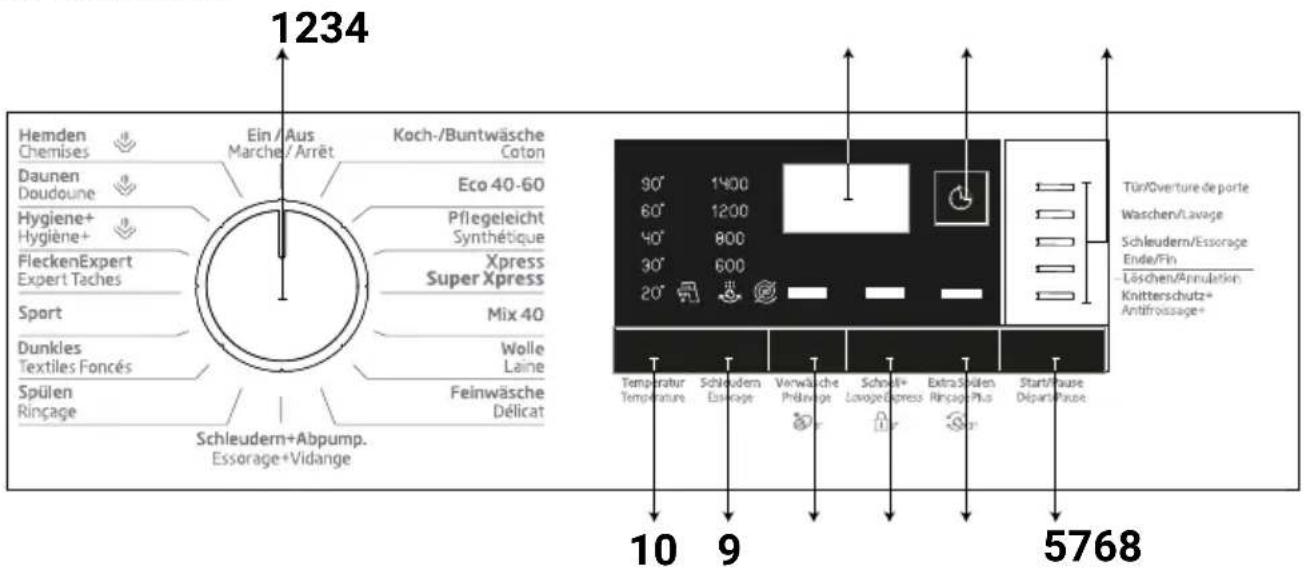 BEKO WM215 - Bedienfeld - 1