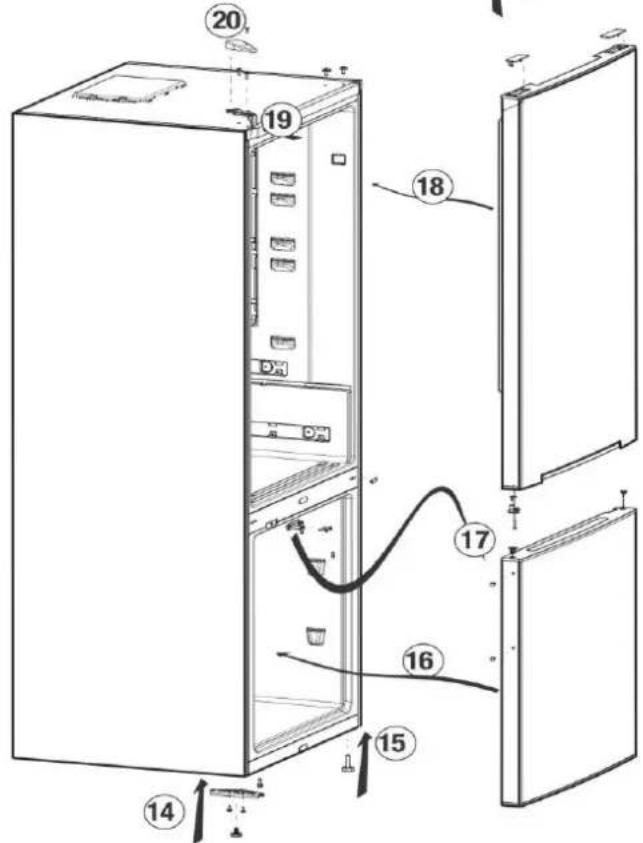 BEKO RCSA420W - Reversing the doors - 2